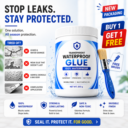 🧱Transparent Waterproof Glue + Free Brush 🔥🧱🧱