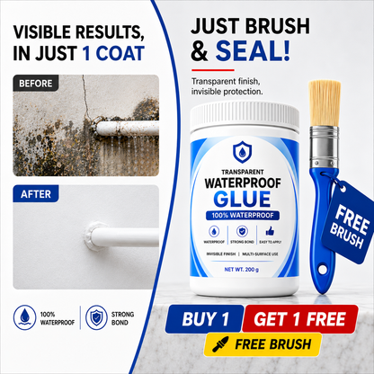 🧱Transparent Waterproof Glue + Free Brush 🔥🧱🧱