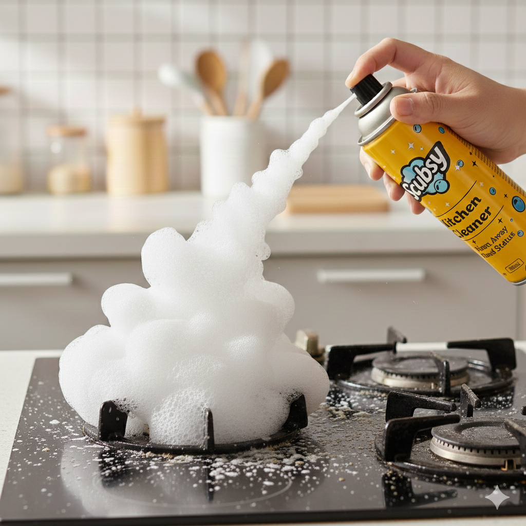 Scubsy India's #1 Foam-Based Complete Kitchen Cleaner & Disinfectant