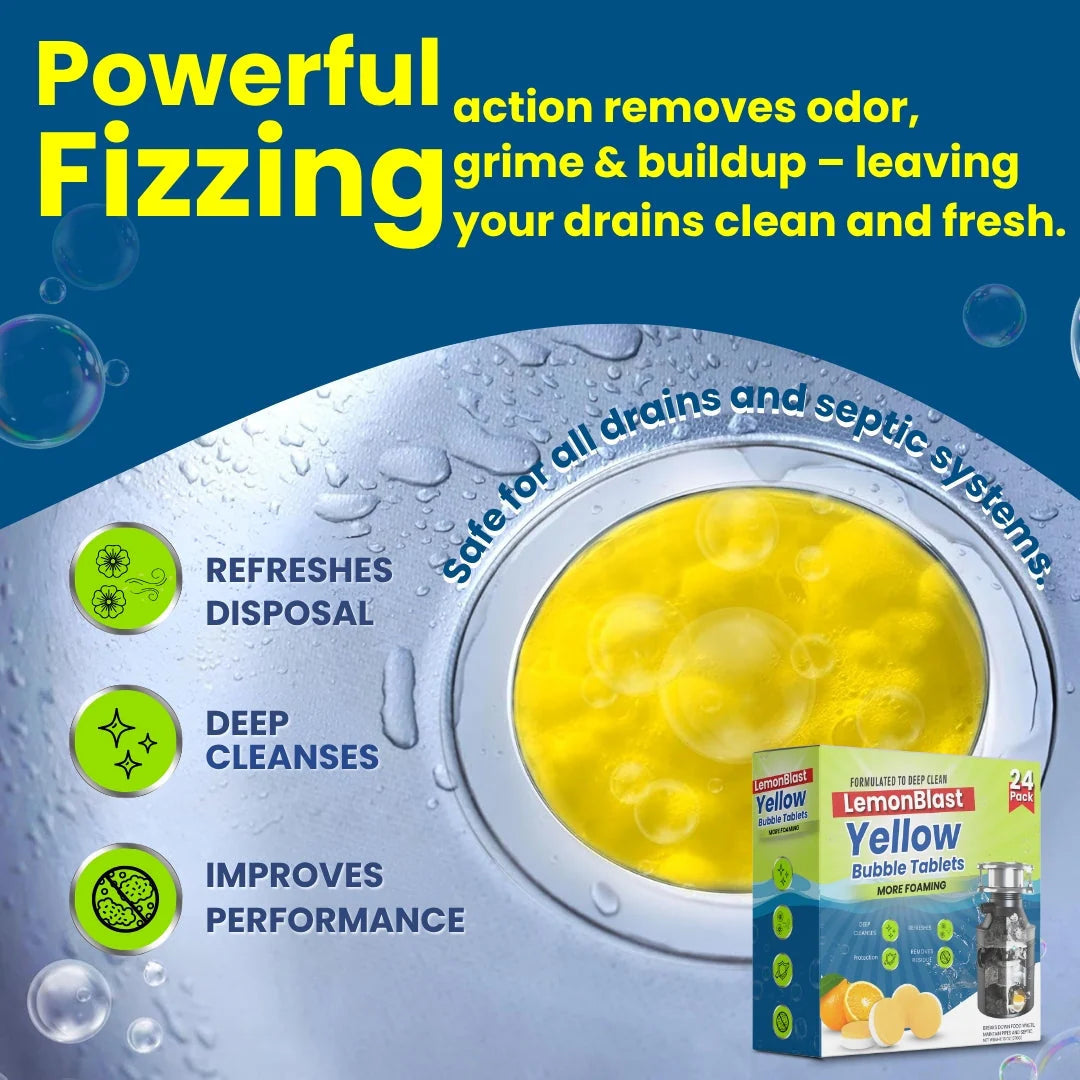 LemonBlast Yellow Bubble Tablet Cleaner (Buy 1 Get 1 Free)⭐️⭐️