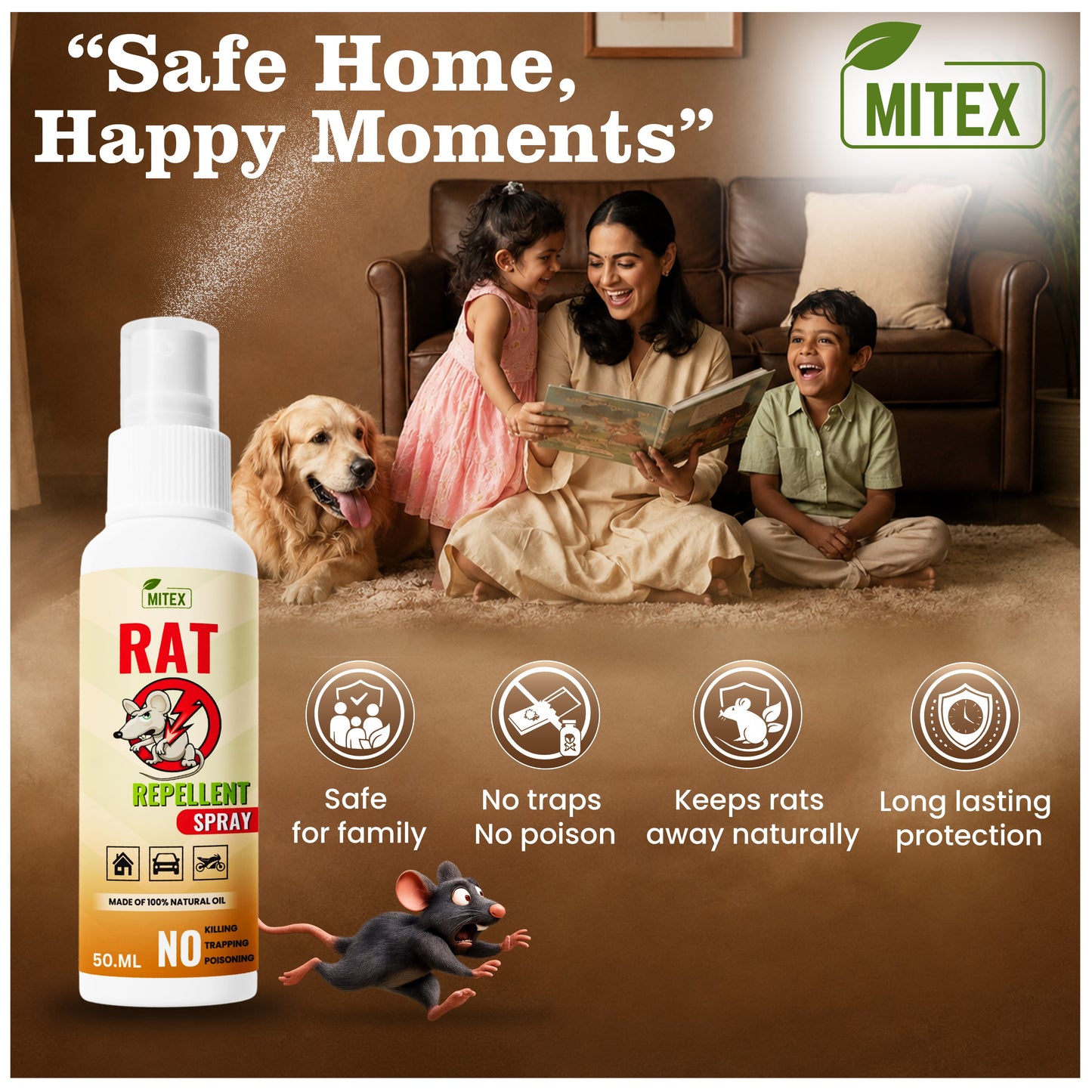 Rat Repellent Spray – Safe, Effective, and Eco-friendly🐭🐭