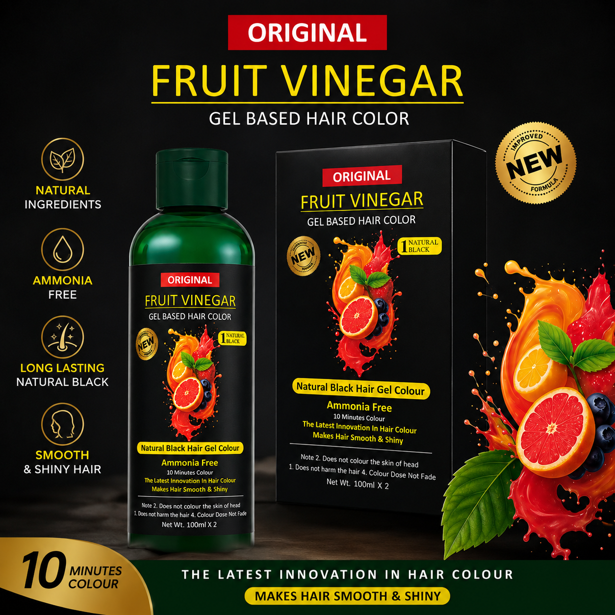 FruitVeda™️ Fruit Vinegar Gel Hair Color🪮🪮