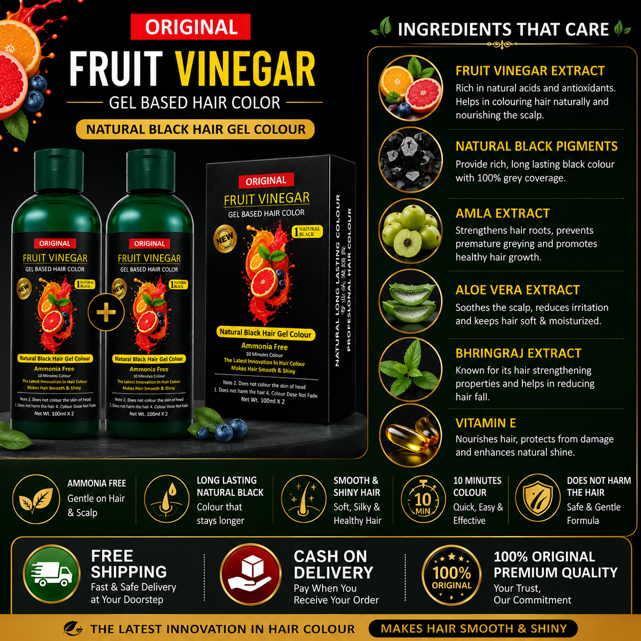 FruitVeda™️ Fruit Vinegar Gel Hair Color🪮🪮