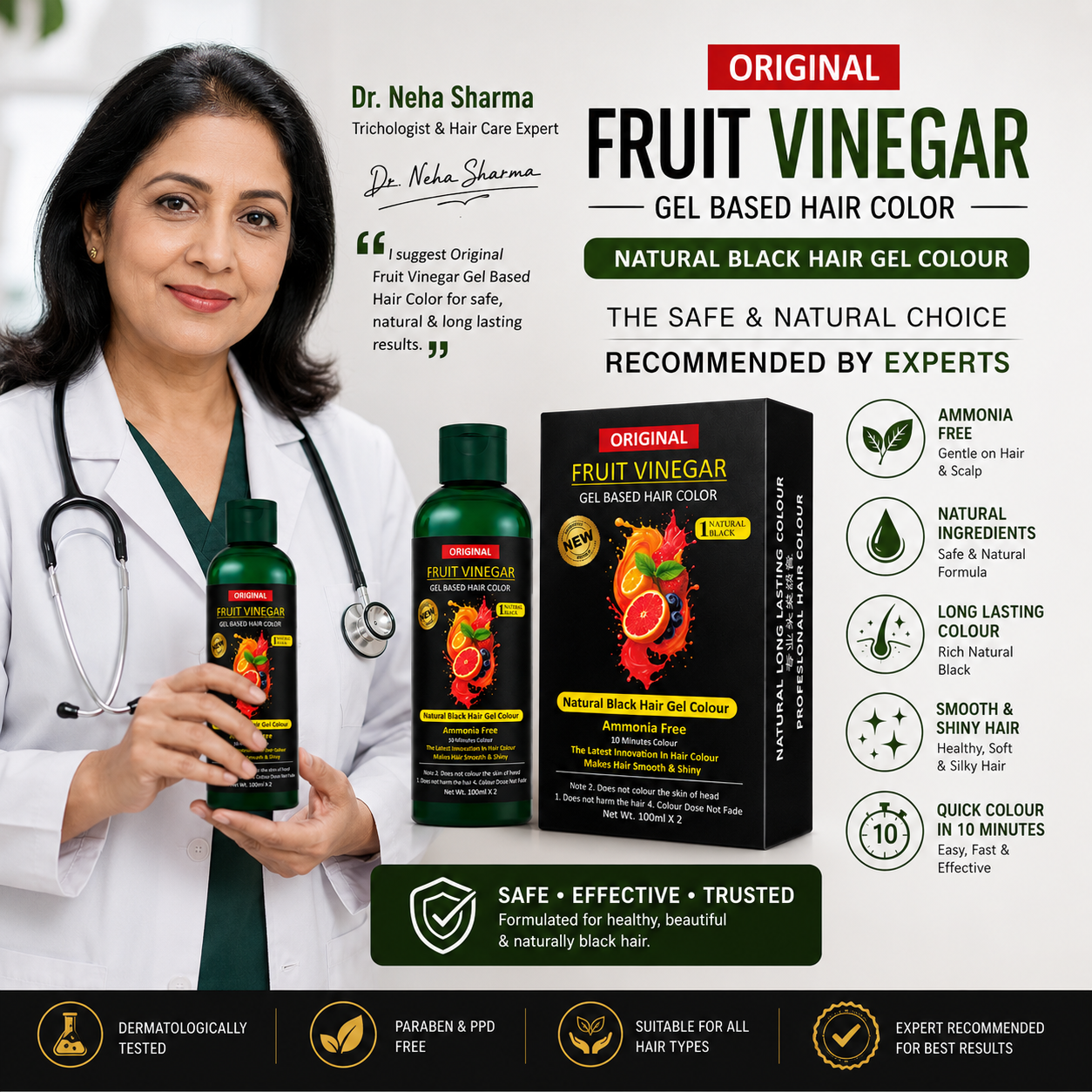 FruitVeda™️ Fruit Vinegar Gel Hair Color🪮🪮